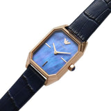  Shop Authentic Emporio Armani Gioia Quartz Mother of Pearl Blue Dial Blue Leather Strap Watch For Women - AR11426 - Luxxuri