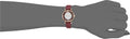  Shop Authentic Emporio Armani Gianni T Bar Crystals Maroon Dial Maroon Leather Strap Watch for Women - AR11487 - Luxxuri