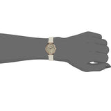  Shop Authentic Emporio Armani Gianni T Bar Light Brown Dial White Leather Strap Watch For Women - AR1769 - Luxxuri