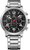  Shop Authentic Tommy Hilfiger Jake Chronograph Black Dial Silver Steel Strap Watch for Men - 1791234 - Luxxuri