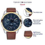  Shop Authentic Tommy Hilfiger Decker Blue Dial Brown Leather Strap Watch for Men - 1791561 - Luxxuri