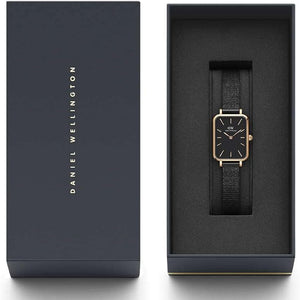  Shop Authentic Daniel Wellington Quadro Ashfield Black Dial Black Mesh Strap Watch For Women - DW00100433 - Luxxuri