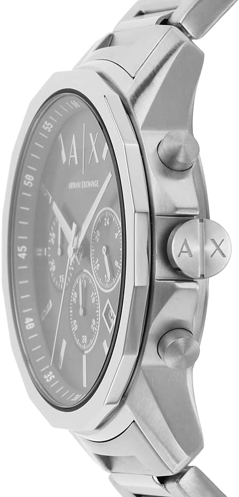  Shop Authentic Armani Exchange Banks Chronograph Black Dial Silver Steel Strap Watch For Men - AX1720 - Luxxuri