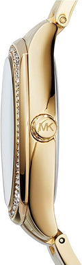  Shop Authentic Michael Kors Byrn Quartz Gold Dial Gold Steel Strap Watch For Women - MK6134 - Luxxuri