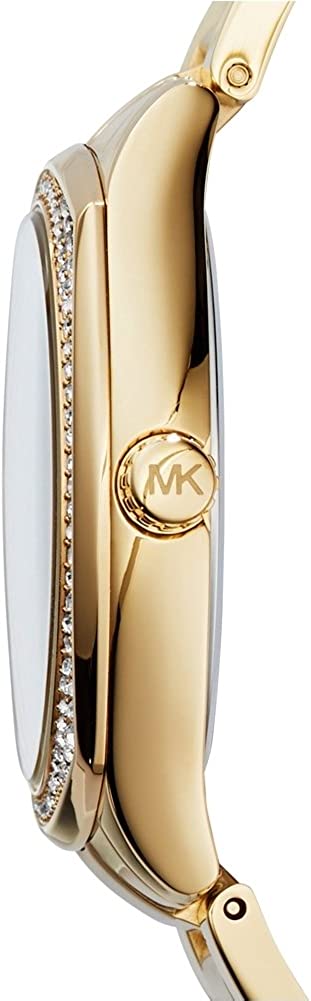  Shop Authentic Michael Kors Byrn Quartz Gold Dial Gold Steel Strap Watch For Women - MK6134 - Luxxuri