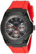  Shop Authentic Guess Legacy Black Dial Red Silicone Strap Watch for Men - W1049G6 - Luxxuri