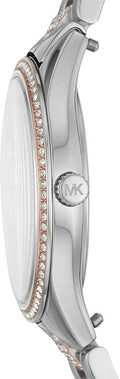  Shop Authentic Michael Kors Lauryn Quartz Mother of Pearl White Dial Two Tone Steel Strap Watch For Women - MK4366 - Luxxuri