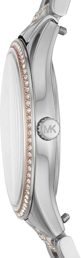  Shop Authentic Michael Kors Lauryn Quartz Mother of Pearl White Dial Two Tone Steel Strap Watch For Women - MK4366 - Luxxuri