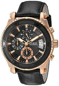  Shop Authentic Guess Pinnacle Chronograph Quartz Black Dial Black Leather Strap Watch For Men - W0673G5 - Luxxuri
