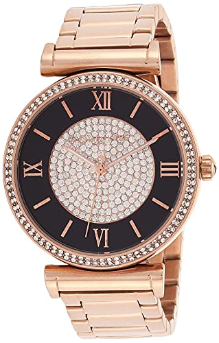  Shop Authentic Michael Kors Catlin Black Dial Rose Gold Steel Strap Watch for Women - MK3339 - Luxxuri