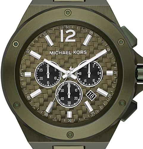  Shop Authentic Michael Kors Lennox Chronograph Green Dial Green Steel Strap Watch For Men - MK9103 - Luxxuri