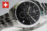  Shop Authentic Tissot T Classic PR 100 Chronograph Black Dial Silver Steel Strap Watch for Men - T101.417.11.051.00 - Luxxuri