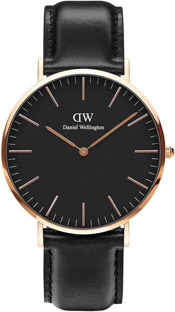  Shop Authentic Daniel Wellington Classic Sheffield Black Dial Black Leather Strap Watch For Men - DW00100127 - Luxxuri