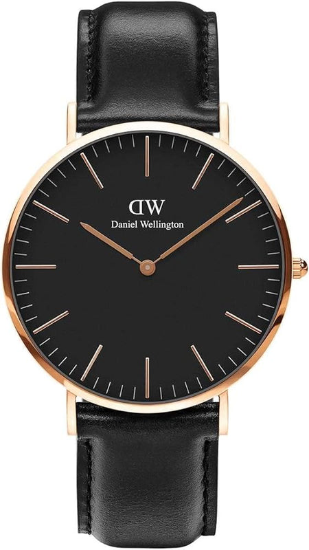  Shop Authentic Daniel Wellington Classic Sheffield Black Dial Black Leather Strap Watch For Men - DW00100127 - Luxxuri
