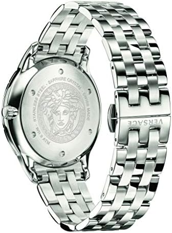  Shop Authentic Versace Univers Analog Black Dial Silver Steel Strap Watch for Men - VEBK00418 - Luxxuri