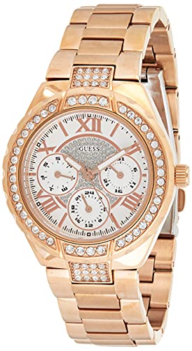  Shop Authentic Guess Viva Diamonds White Dial Rose Gold Steel Strap Watch for Women - W0111L3 - Luxxuri