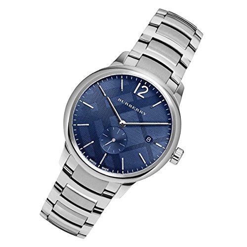  Shop Authentic Burberry The Classic Blue Dial Silver Steel Strap Watch for Men - BU10007 - Luxxuri