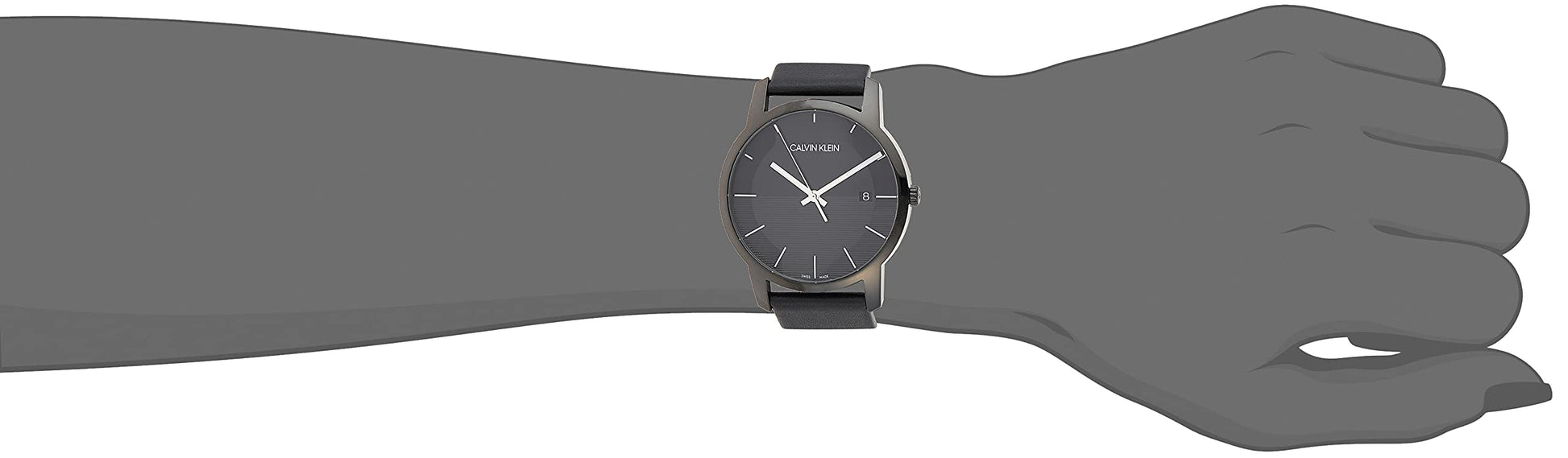  Shop Authentic Calvin Klein City Quartz Black Dial Black Leather Strap Watch for Men - K2G2G4C1 - Luxxuri