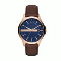  Shop Authentic Armani Exchange Hampton Chronograph Blue Dial Brown Leather Strap Watch For Men - AX2172 - Luxxuri
