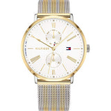  Shop Authentic Tommy Hilfiger Jenna Quartz White Dial Two Tone Mesh Bracelet Watch for Women  - 1782074 - Luxxuri