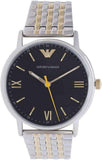  Shop Authentic Emporio Armani Kappa Quartz Black Dial Two Tone Mesh Bracelet Watch For Men - AR11228 - Luxxuri