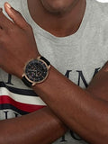  Shop Authentic Tommy Hilfiger Luca Chronograph Black Dial Black Rubber Strap Watch For Men - 1710491 - Luxxuri