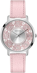  Shop Authentic Guess Dahlia Analog Silver Dial Pink Leather Strap Watch for Women - GW0529L1 - Luxxuri