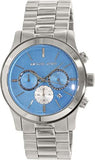  Shop Authentic Michael Kors Runway Quartz Blue Dial Silver Steel Strap Watch For Women - MK5953 - Luxxuri