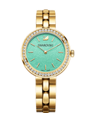  Shop Authentic Swarovski Daytime Crystals Turquoise Dial Gold Steel Strap Watch for Women - 5182212 - Luxxuri