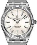  Shop Authentic Breitling Chronomat 32 Diamonds White Dial Silver Steel Strap Watch for Women - A77310591A1A1 - Luxxuri