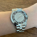 Marc Jacobs Henry Transparent Silver Dial Silver Stainless Steel Strap Watch for Women - MBM3205