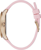  Shop Authentic Guess Clarity Gold Dial Pink Silicone Strap Watch for Women - GW0109L2 - Luxxuri