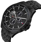  Shop Authentic Tommy Hilfiger Shawn Quartz Black Dial Black Steel Strap Watch for Men - 1791611 - Luxxuri