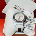  Shop Authentic Gucci SYNC XXL White Dial White Rubber Strap Watch For Men - YA137102 - Luxxuri