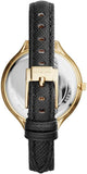  Shop Authentic Michael Kors Slim Runway Quartz Gold Dial Black Leather Strap Watch For Women - MK2392 - Luxxuri