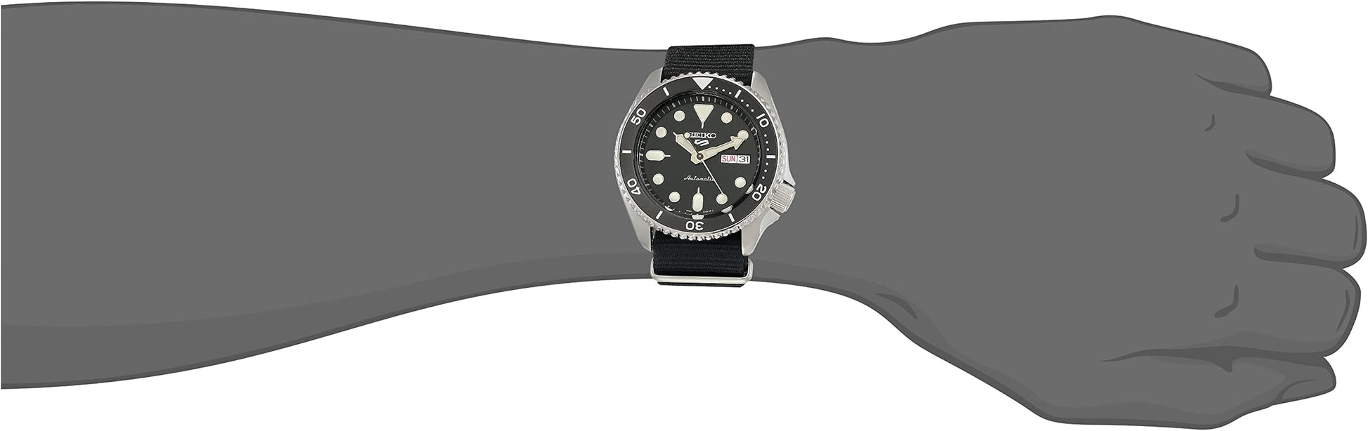  Shop Authentic Seiko 5 Sports SKX Automatic Black Dial Black NATO Strap Watch For Men - SRPD55K3 - Luxxuri