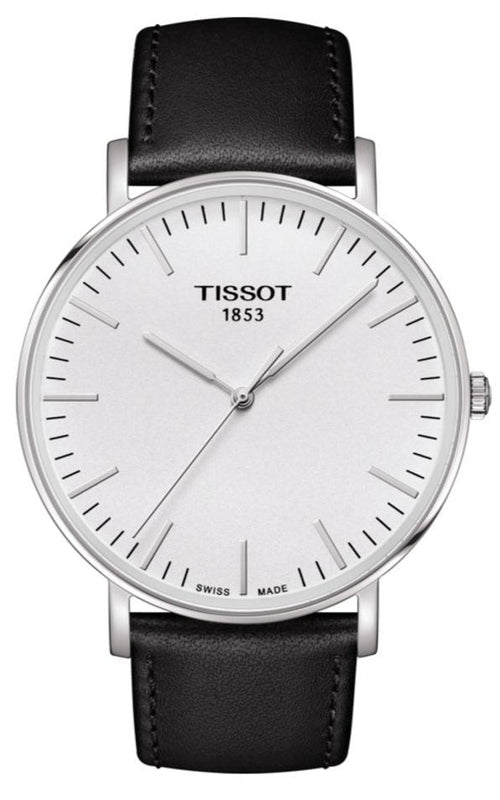  Shop Authentic Tissot T Classic Everytime Large White Dial Black Leather Strap Watch For Men - T109.610.16.031.00 - Luxxuri