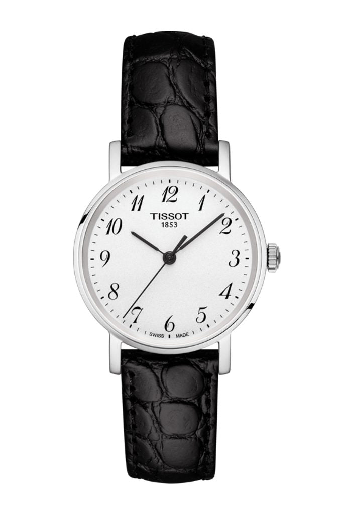  Shop Authentic Tissot Everytime Desire Medium White Dial Black Leather Strap Watch For Men - T109.410.16.032.00 - Luxxuri