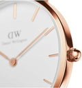  Shop Authentic Daniel Wellington Classic Petite Melrose White Dial Rose Gold Mesh Bracelet Watch For Women - DW00100163 - Luxxuri