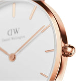  Shop Authentic Daniel Wellington Classic Petite York White Dial Brown Leather Strap Watch For Women - DW00100176 - Luxxuri