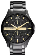  Shop Authentic Armani Exchange Hampton Chronograph Black Dial Black Steel Strap Watch For Men - AX2121 - Luxxuri