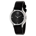  Shop Authentic Calvin Klein Skirt Black Dial Black Leather Strap Watch for Women - K2U231CS - Luxxuri