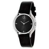  Shop Authentic Calvin Klein Skirt Black Dial Black Leather Strap Watch for Women - K2U231CS - Luxxuri