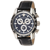  Shop Authentic Versace V Ray Chronograph Quartz Black Dial Black Leather Strap Watch For Men - VE2I00121 - Luxxuri