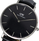  Shop Authentic Daniel Wellington Petite Sheffield Black Dial Black Leather Strap Watch For Women - DW00100180 - Luxxuri