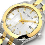 Shop Authentic Burberry Heritage Silver Dial Two Tone Steel Strap Watch for Women - BU1857 - Luxxuri
