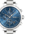  Shop Authentic Hugo Boss Grand Prix Blue Dial Silver Steel Strap Watch for Men - 1513478 - Luxxuri