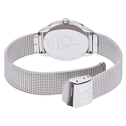  Shop Authentic Calvin Klein Minimal Blue Dial Silver Mesh Bracelet Watch for Women - K3M2212N - Luxxuri