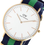  Shop Authentic Daniel Wellington Classic Warwick White Dial Two Tone Nylon Strap Watch for Men - DW00100005 - Luxxuri
