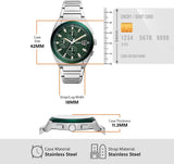  Shop Authentic Fossil Everett Chronograph Green Dial Silver Steel Strap Watch for Men - FS5964 - Luxxuri